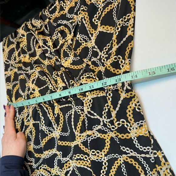 Kate & Mallory® Knit Elbow Sleeve Belted Tie-Waist Wide Leg Jumpsuit - Picture 7 of 9